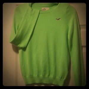 Hollister lime green sweater